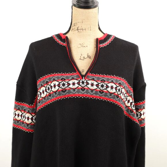 Hanna Andersson Nordic Men's 1/4 zip Fair Isle Sweater XL - Picture 5 of 10